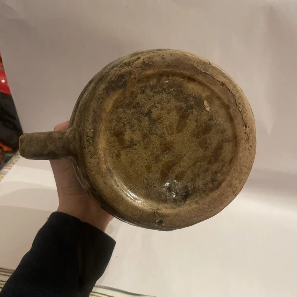Large Vintage Studio Made Water Pitcher‎ Earth Tones